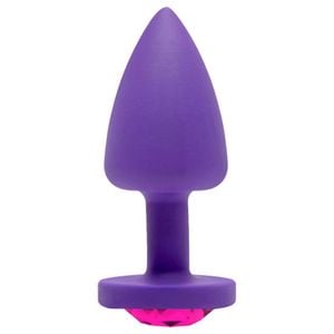 Plug Anal Abs Roxo Redondo Pedra Sensual Love