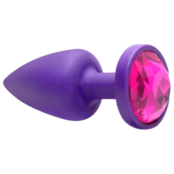 Plug Anal Abs Roxo Redondo Pedra Sensual Love
