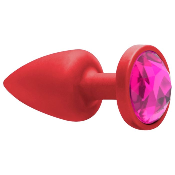 Plug Anal Abs Vermelho Redondo Pedra Sensual Love