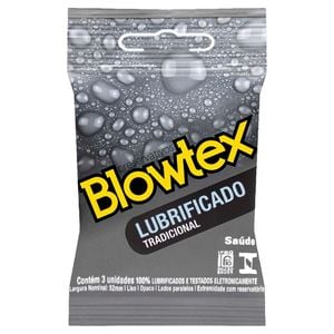 Preservativo Tradicional Lubrificado 03 Unidades Blowtex