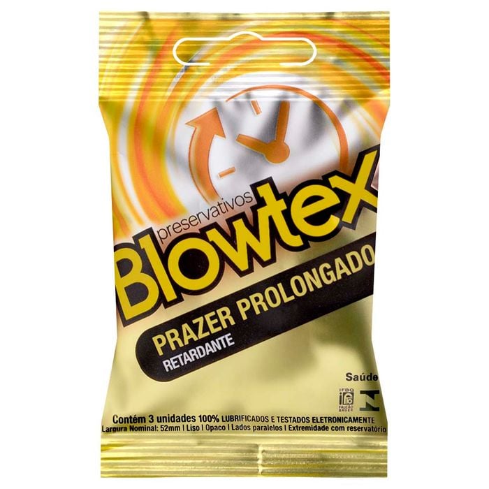 Preservativo Prazer Prolongado 03 Unidades Blowtex