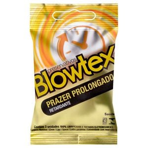 Preservativo Prazer Prolongado 03 Unidades Blowtex
