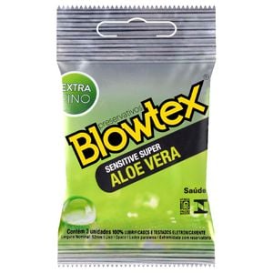 Preservativo Sensitive Super Aloe Vera 03 Unidades Blowtex