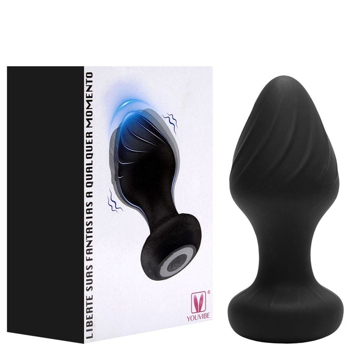 Plug Anal Silicone 9 Vibrações Aplicativo Vipmix