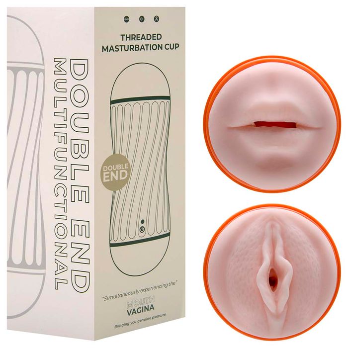 Masturbador Duplo Vagina Boca 12 Vibrações Vipmix