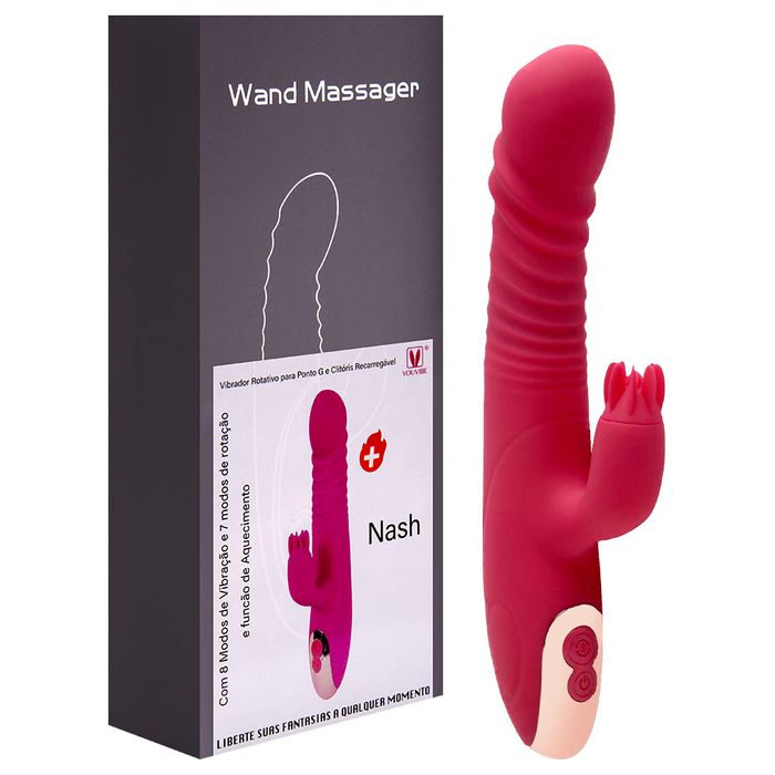 Vibrador Rotativo 8 Vibrações Aquece Nash Vipmix