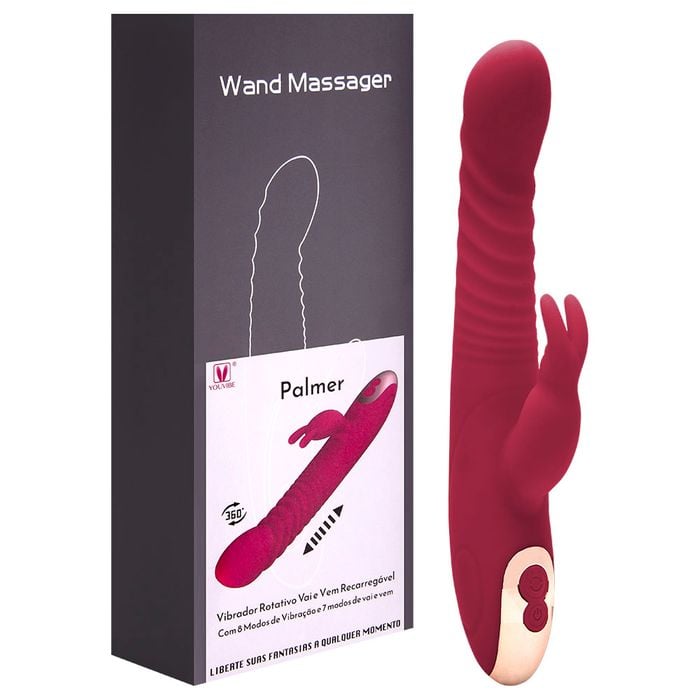 Vibrador Vai E Vem 8 Vibrações Aquece Palmer Vipmix