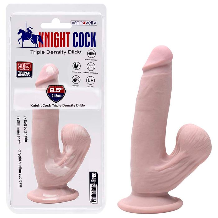 Pênis Realístico Ventosa 21,5 X 4,4cm Knight Cock Vipmix