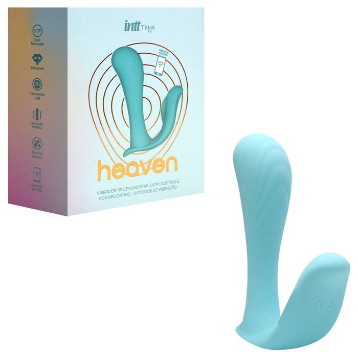 Heaven Azul 10 Vibrações Controle Aplicativo Intt