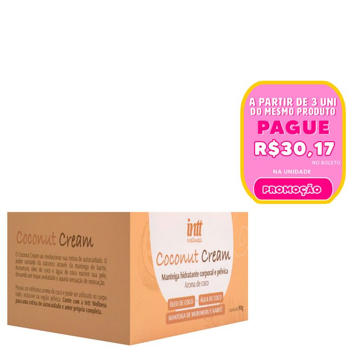 Coconut Cream Manteiga Hidratante Pélvica 90g Intt