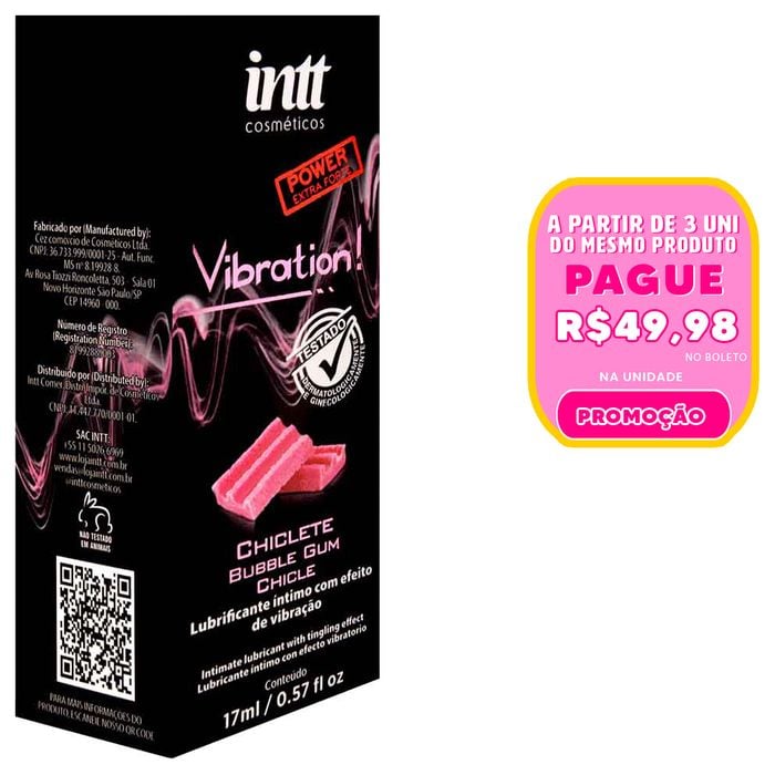 Vibration Gel Chiclete Power Vibração Hot 17ml Intt