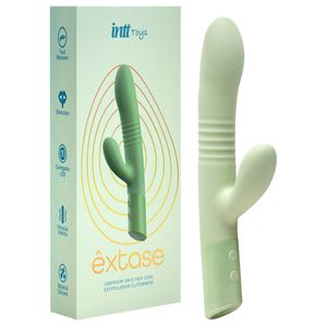 êxtase Verde 10 Vibrações Vai E Vem Silicone Intt