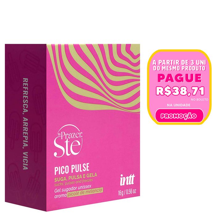 Pico Pulse Melancia Gel Suga Vibra Pulsa 16g Intt