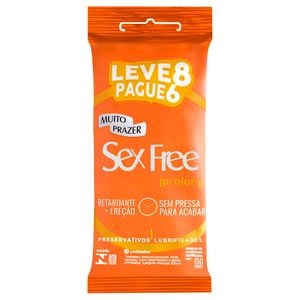 Preservativo Prolong Com 8 Unidades Sex Free