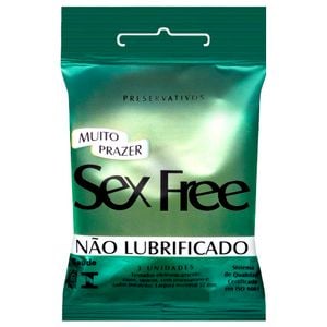 Preservativo Não Lubrificado Com 3 Unidades Sex Free
