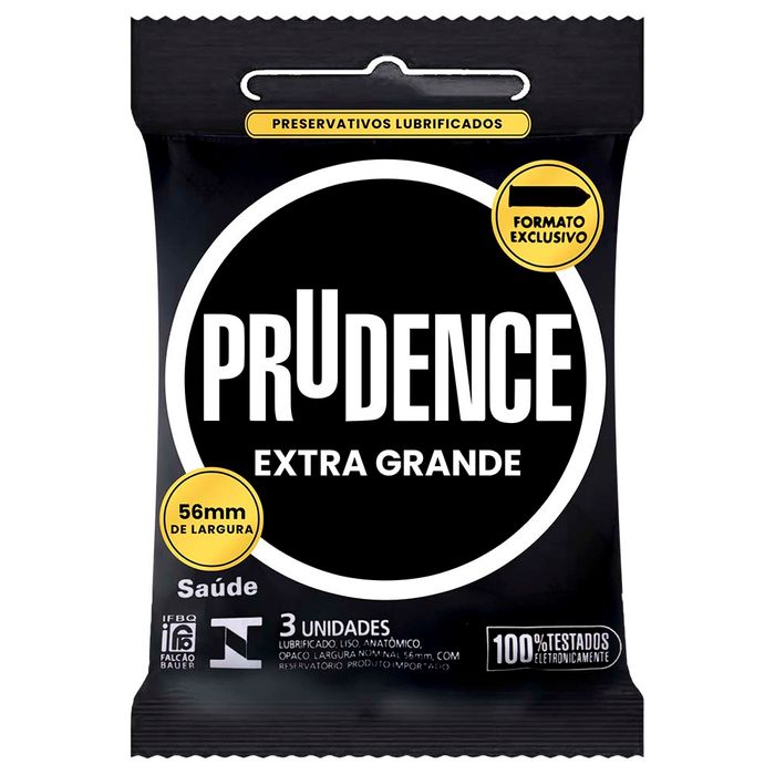Preservativo Extra Grande Com 3 Unidades Prudence