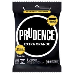 Preservativo Extra Grande Com 3 Unidades Prudence
