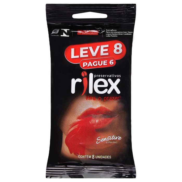 Preservativo Sensitive 08 Unidades Rilex