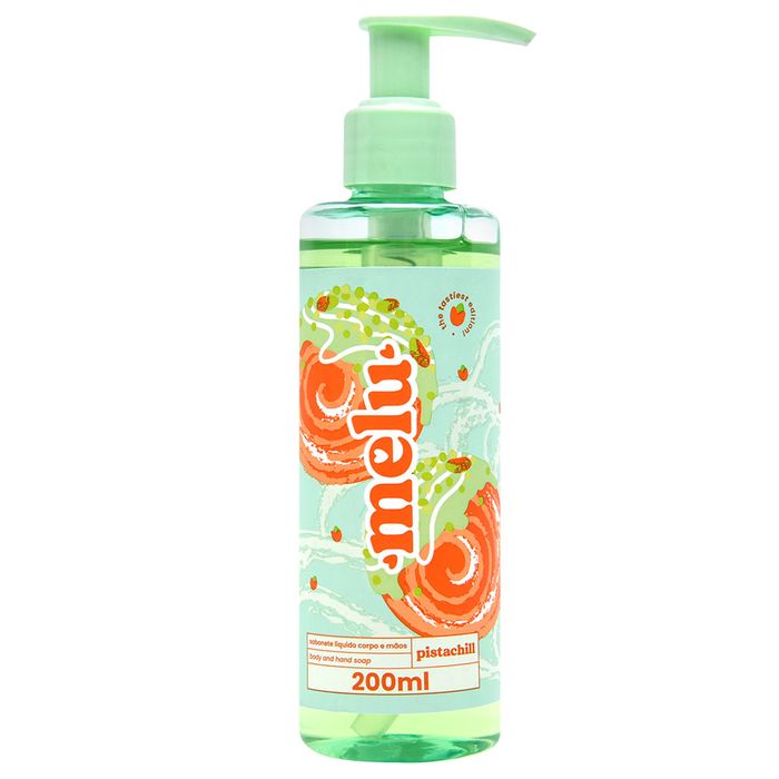 Sabonete Líquido Corpo E Mãos Pistachill 200ml Melu