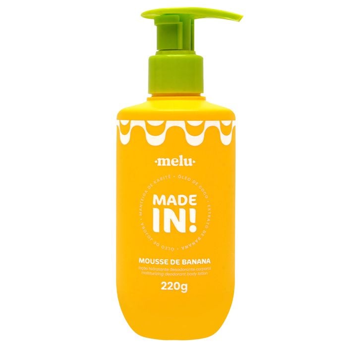 Loção Hidratante Mousse De Banana Made In 220g Melu
