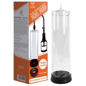 Bomba Peniana Tubo Grande 2 Anéis 28 X 9cm Vipmix