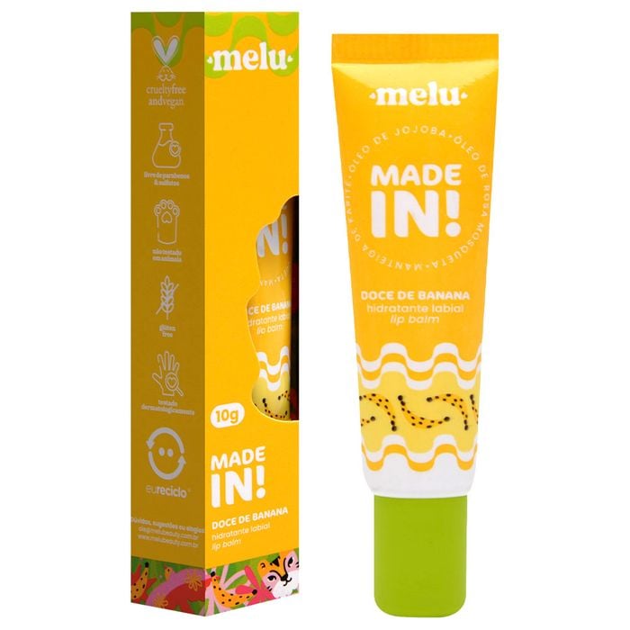 Hidratante Labial Doce De Banana Made In 10g Melu
