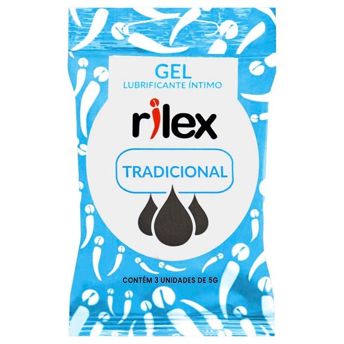 Gel Lubrificante íntimo Tradicional 03 Sachês Rilex