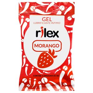 Gel Lubrificante íntimo Morango 03 Sachês Rilex