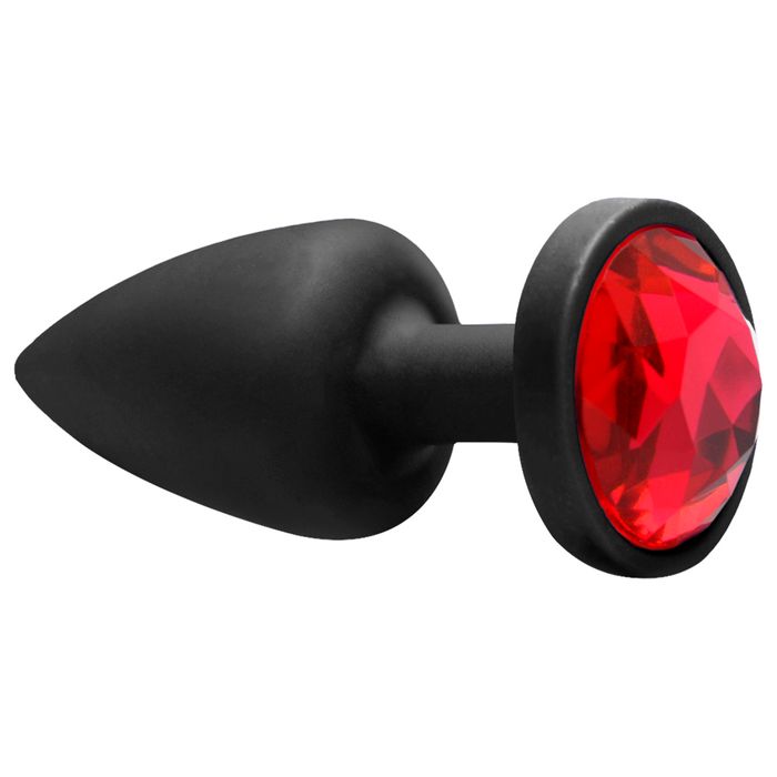 Plug Anal Abs Preto Redondo Pedra Sensual Love