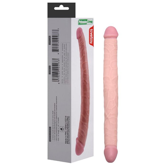 Pênis Duplo 36cm Com Veias Salientes Double Dildo Vipmix