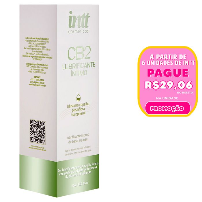 Cb2 Lubrificante íntimo à Base De Terpenos 50g Intt