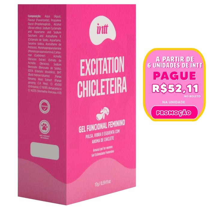 Excitation Chicleteira Excitante Feminino 17g Intt