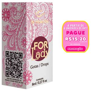 For Lady Excitante Feminino Efeito Hot 8ml Intt