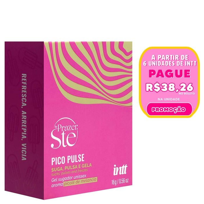 Pico Pulse Melancia Gel Suga Vibra Pulsa 16g Intt
