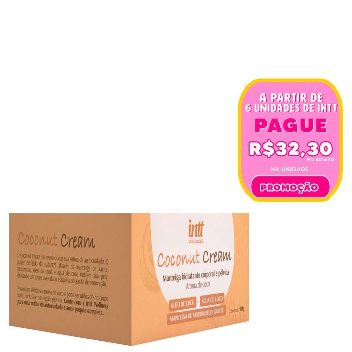 Coconut Cream Manteiga Hidratante Pélvica 90g Intt