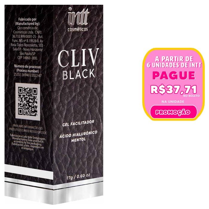 Cliv Intt Black Gel Facilitador Efeito Ice 17g Intt