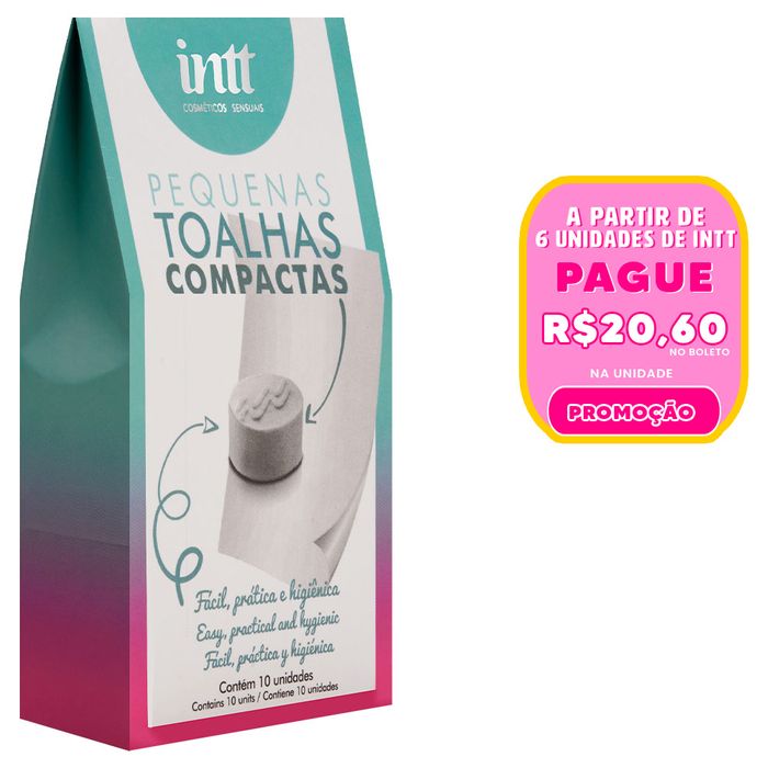 Toalhas Compactas Caixa Com 10 Unidades Intt