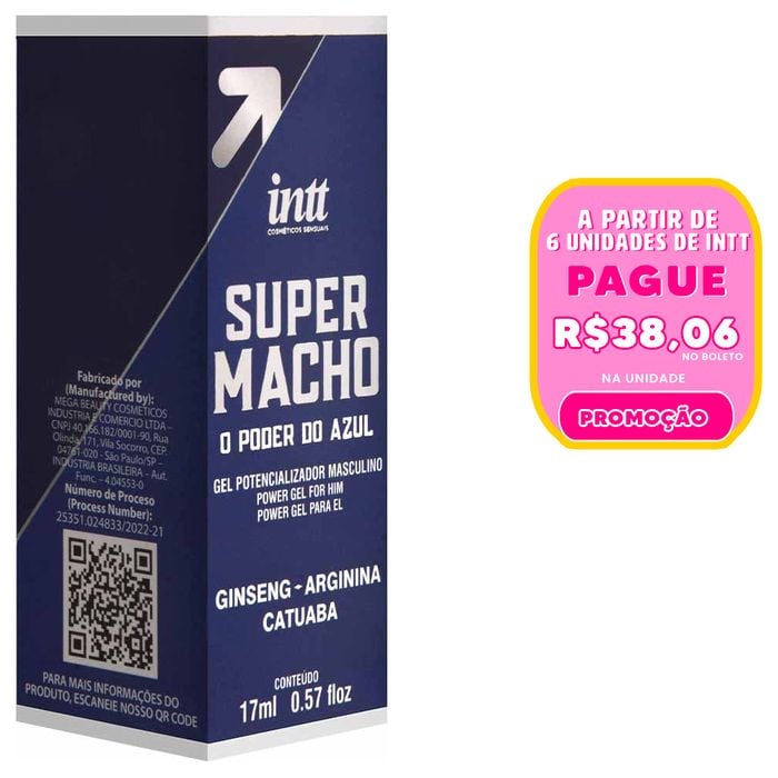 Super Macho Gel Potencializador Masculino 17ml Intt