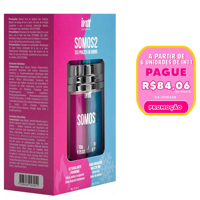 Somos2 Excitante Para Casal 2 X 10g Intt