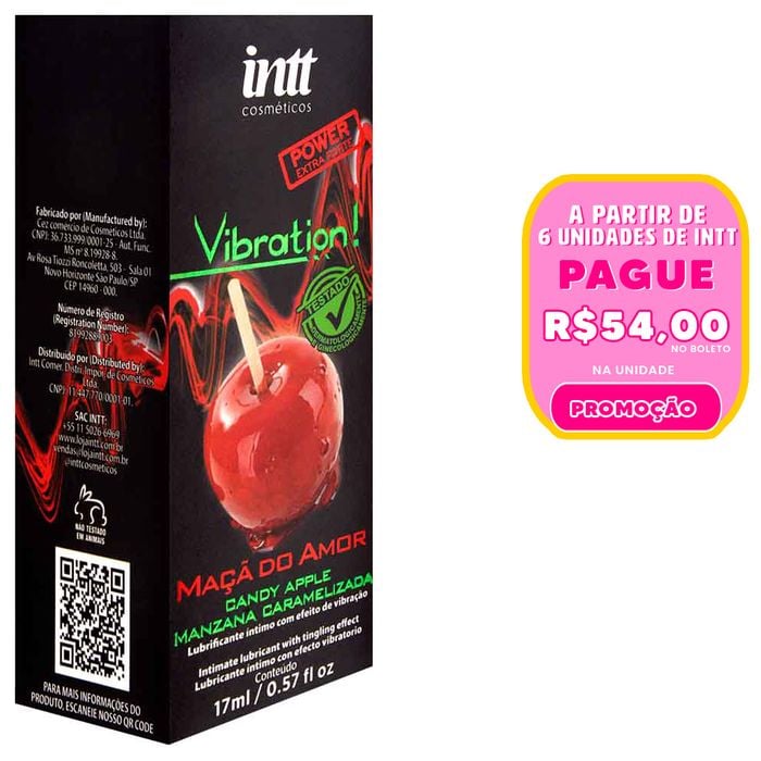 Vibration Gel Maçã Do Amor Vibração Hot 17ml Intt