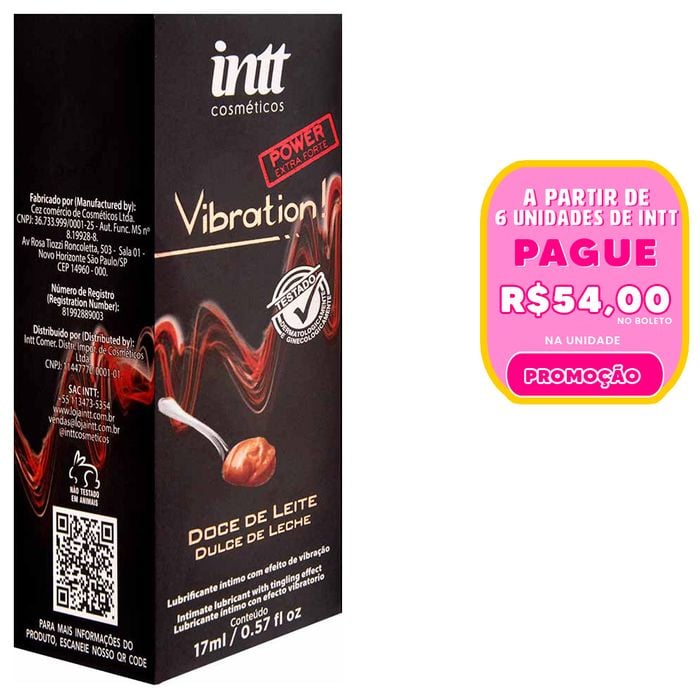 Vibration Gel Doce De Leite Vibração Hot 17ml Intt