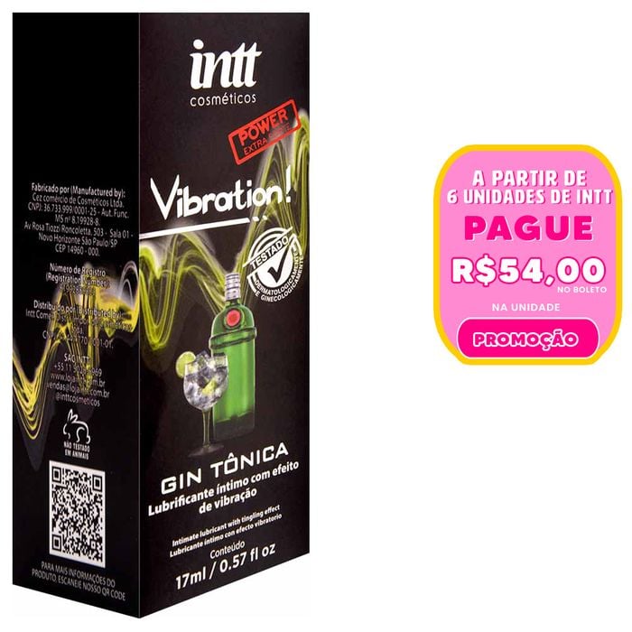 Vibration Gel Gin Power Vibração Hot 17ml Intt