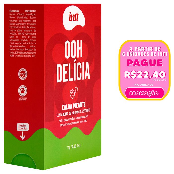 Ooh Delícia Calda Picante Morango Azedinho 11g Intt
