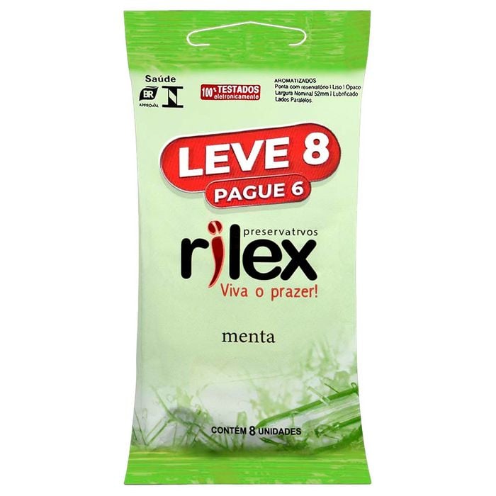 Preservativo Menta 08 Unidades Rilex