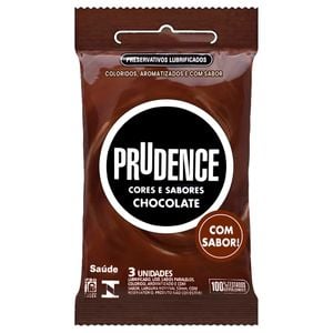 Preservativo Chocolate Com 3 Unidades Prudence