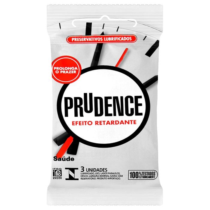 Preservativo Efeito Retardante Com 3 Unidades Prudence