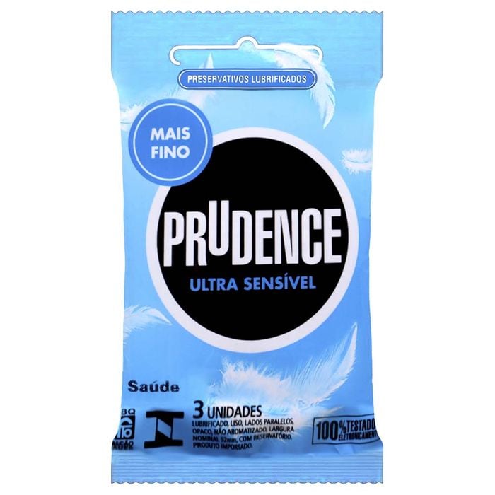 Preservativo Ultra Sensível Com 3 Unidades Prudence