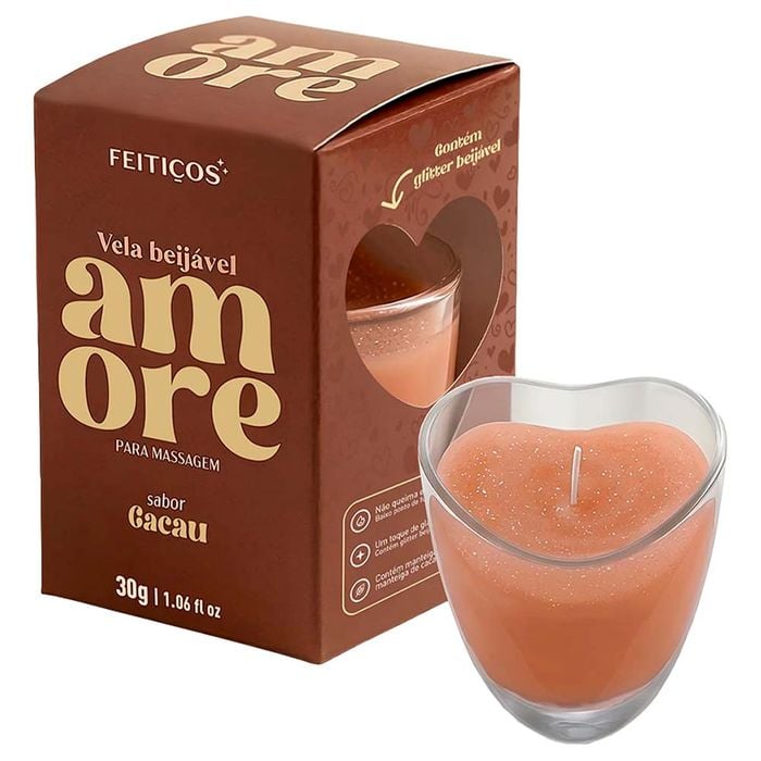Vela Beijável Amore Delicioso óleo 30g Feitiços