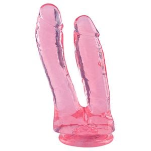 Pênis Duplo Jelly 17,5 X 3,5cm Ventosa Youvibe Vipmix