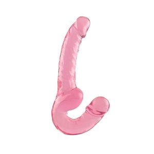 Pênis Duplo Jelly 23,5 X 3,3cm Strapless Youvibe Vipmix